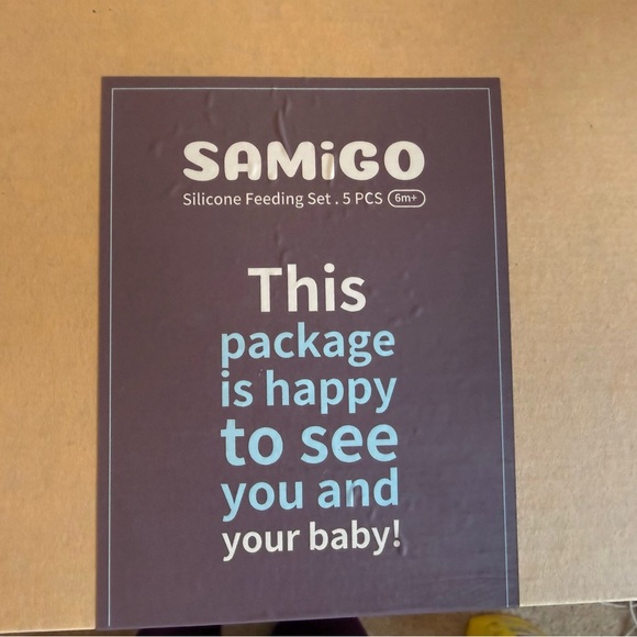 White marble Silicone Baby Bib & Feeding Set — Soft Mealtime Kit brand new - Picture 2 of 3